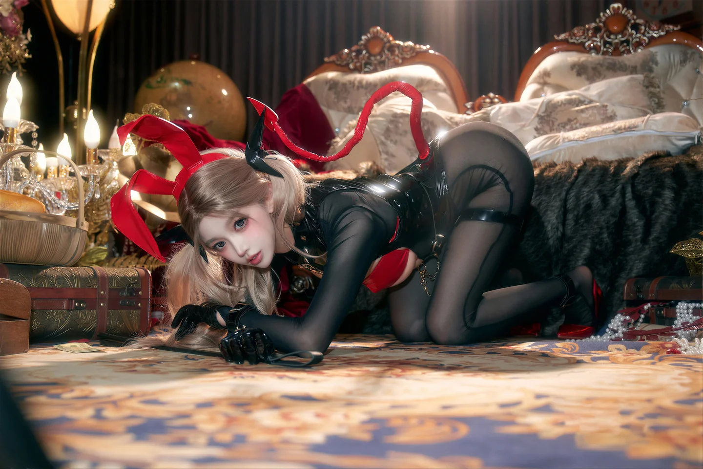 过期米线线喵 - No.173 恶魔兔兔 [24P-255MB] tg@simisebaisi 【丝足阁】004.webp